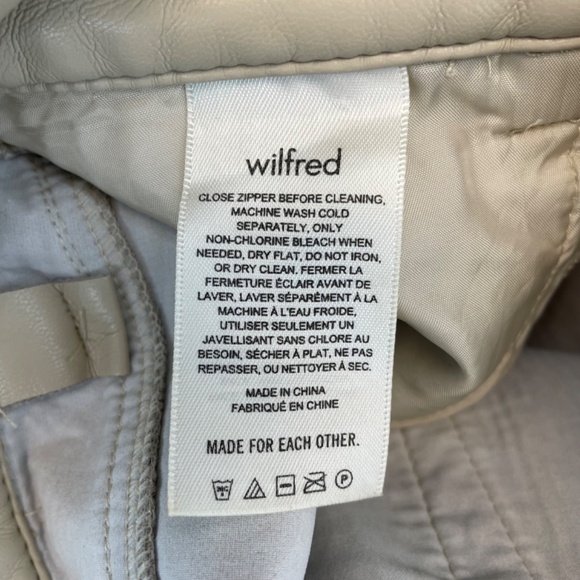 Wilfred High Waist Skinny Beige Pleather Pants 26x30 Women’s Size 2 - Picture 3 of 16